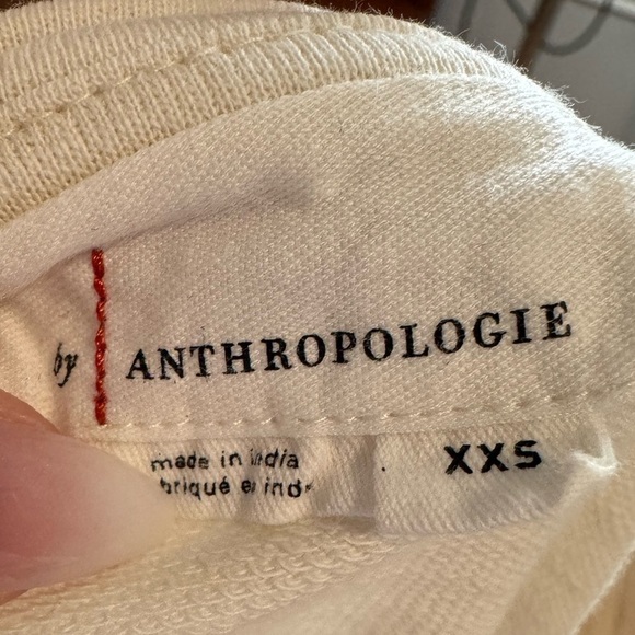 ANTHROPOLOGIE Crochet Sleeve Floral Embroidered Pullover Sweatshirt Size XXS GUC - Picture 2 of 7